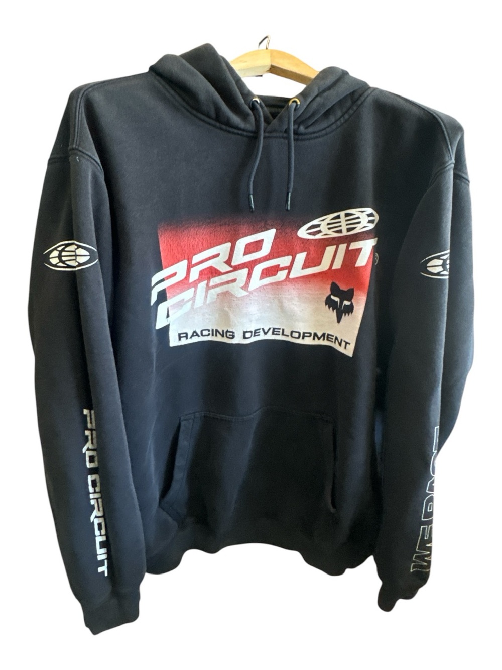Fox Racing Development Pro Circuit Motocross MX Black Hoodie Sweatshirt Size XL